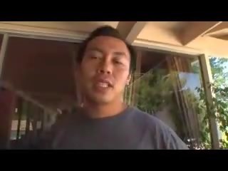 Asian gets sweaty from the kitchen dirty film