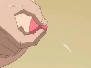 Naken rödhårig animen tonåring blåsning manhood i sextionio