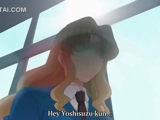Anime school gangbang with innocent teen lover