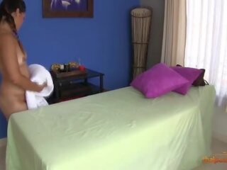 Attractive thai adolescent seduced and fucked by her masseur